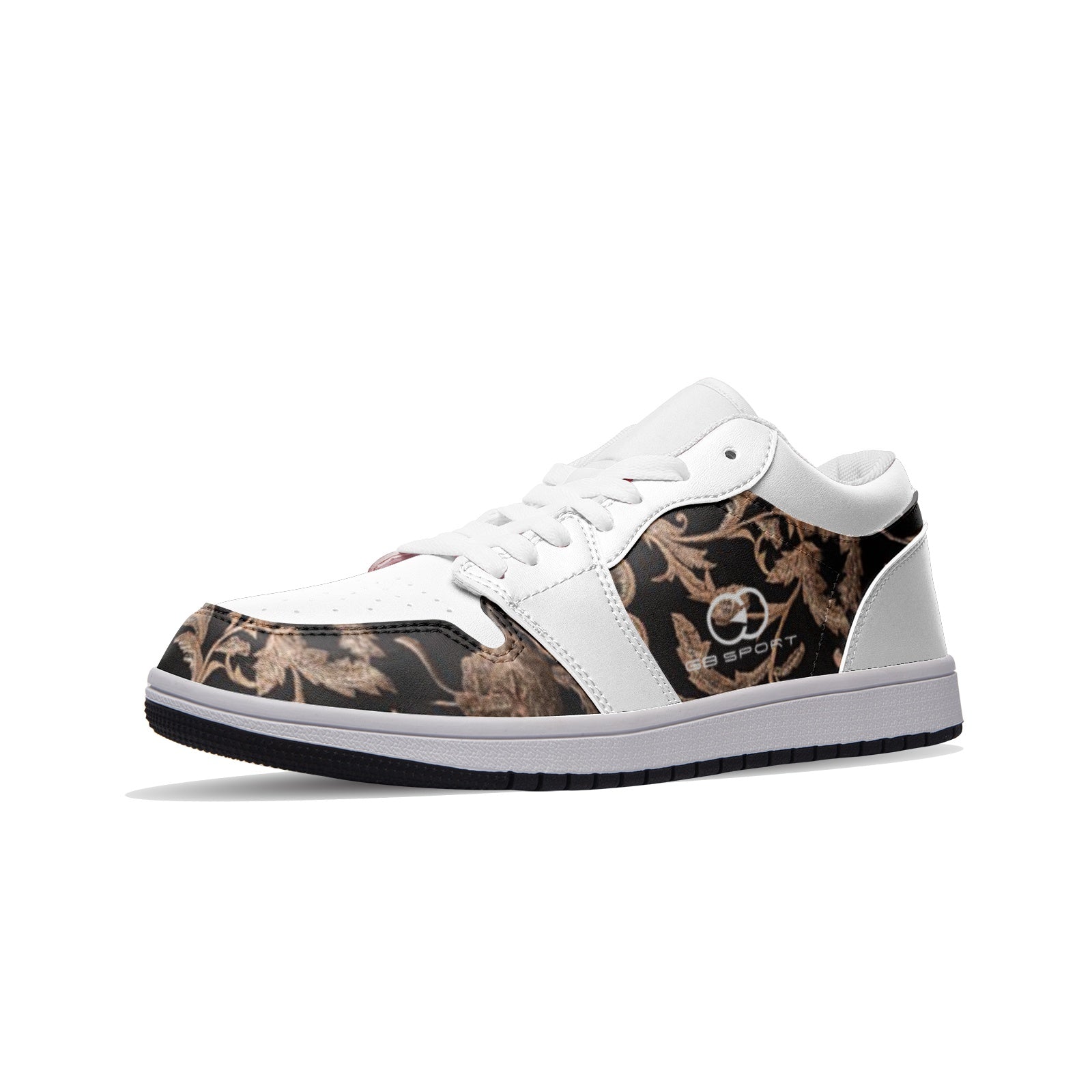 Luxuary Printed Pattern For Life Style Unisex Low Top Leather Sneakers