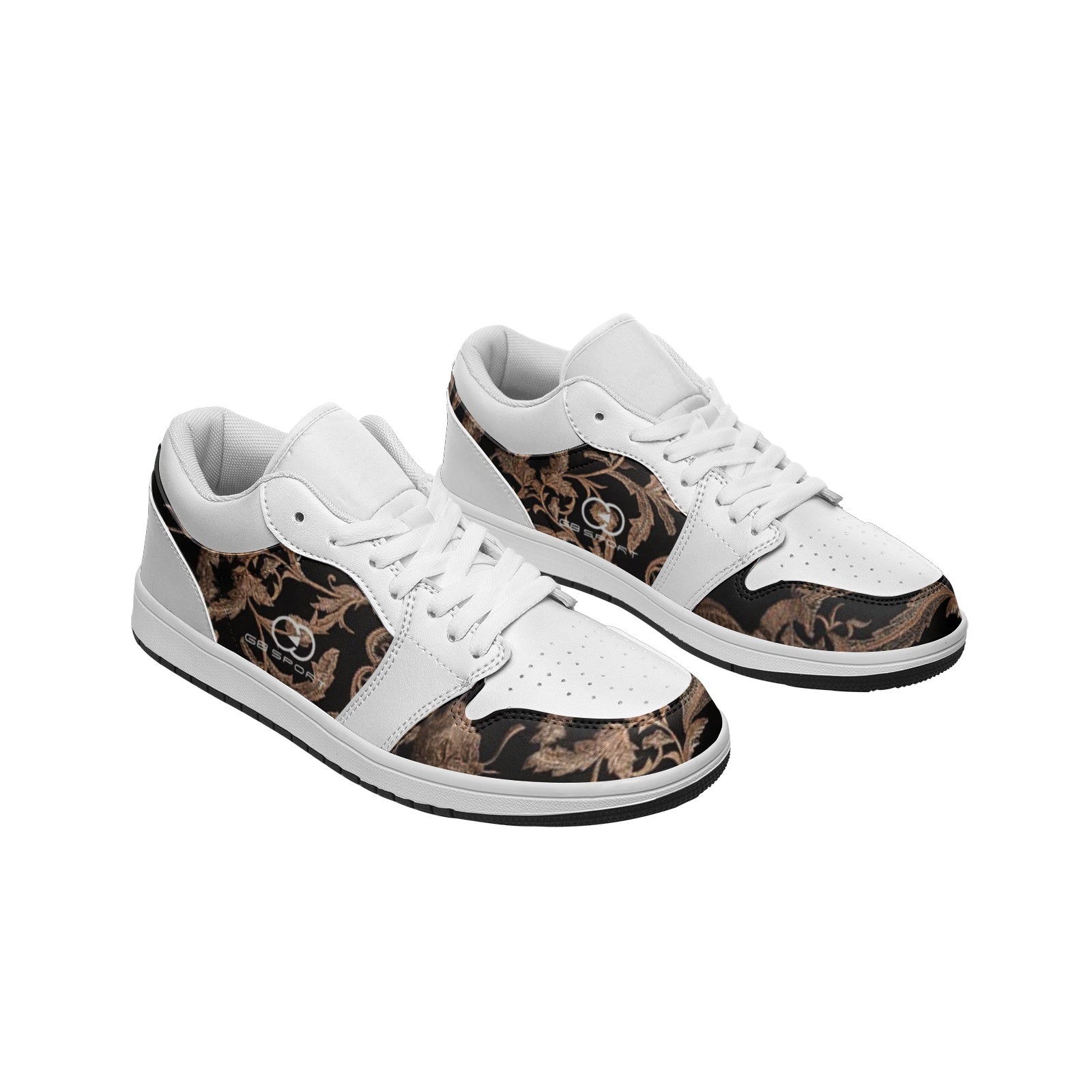 Luxuary Printed Pattern For Life Style Unisex Low Top Leather Sneakers