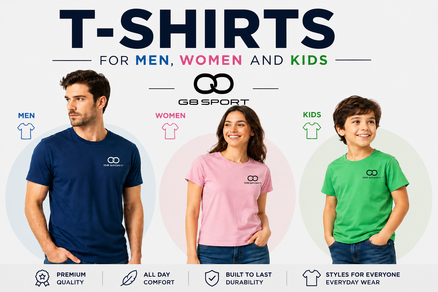 T-Shirts for Men, Women and Kids