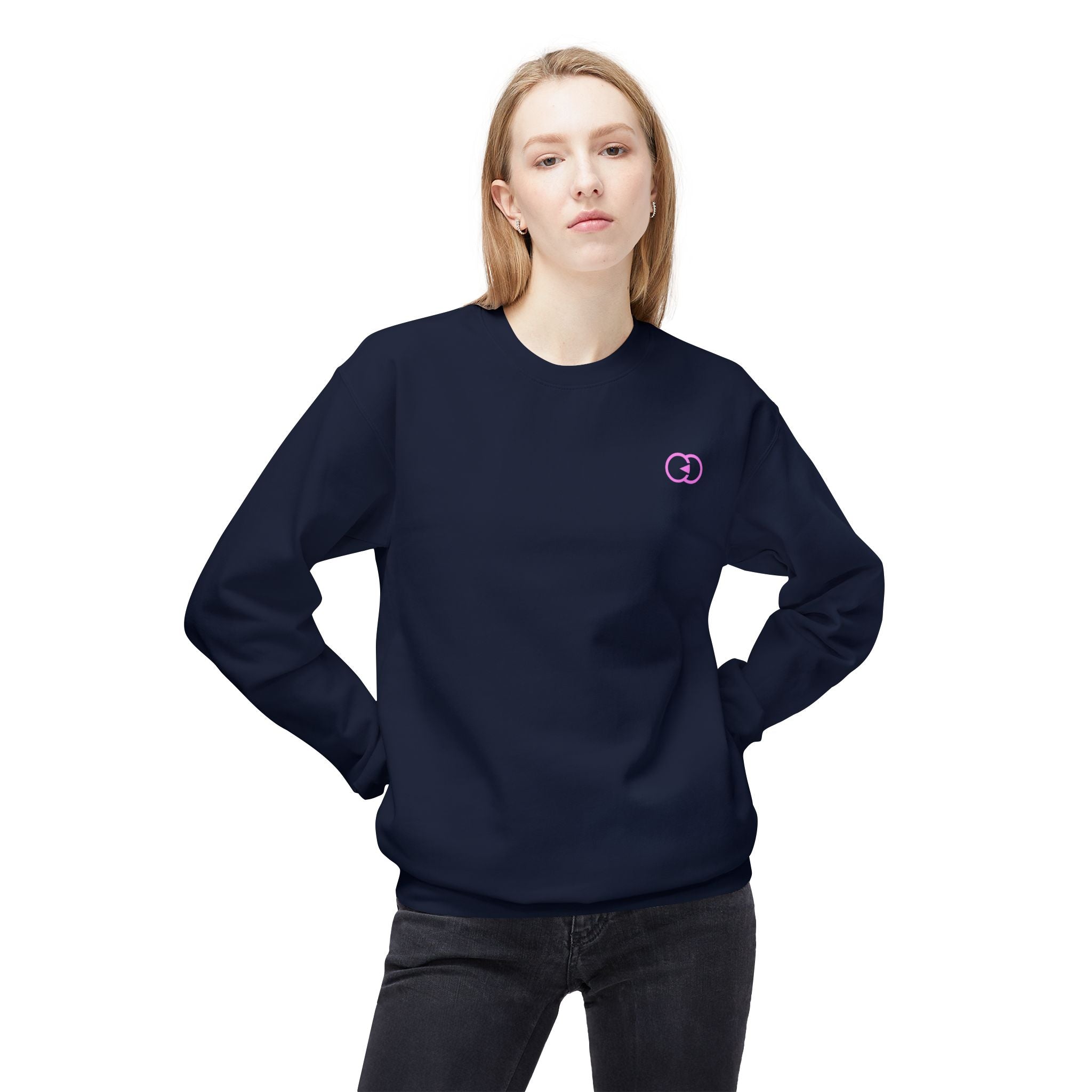 Unisex Softstyle Fleece Crewneck Sweatshirt - Trendy Pink Design - G8 Sport