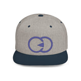 Stylish Flat Bill Snapback Hat with Bold Graphic Design