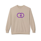 Unisex Softstyle Fleece Crewneck Sweatshirt - Modern Purple Design