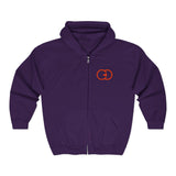 Unisex Heavy Blend Full Zip Hooded Sweatshirt with Dynamic Design – Perfect for Everyday Comfort and Style