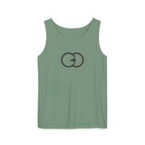 Trendy Unisex Garment-Dyed Tank Top with Minimalist Design