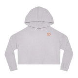 Trendy Women's Cropped Hooded Sweatshirt - Casual Comfort with Stylish Orange Logo