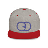 Stylish Flat Bill Snapback Hat with Bold Graphic Design