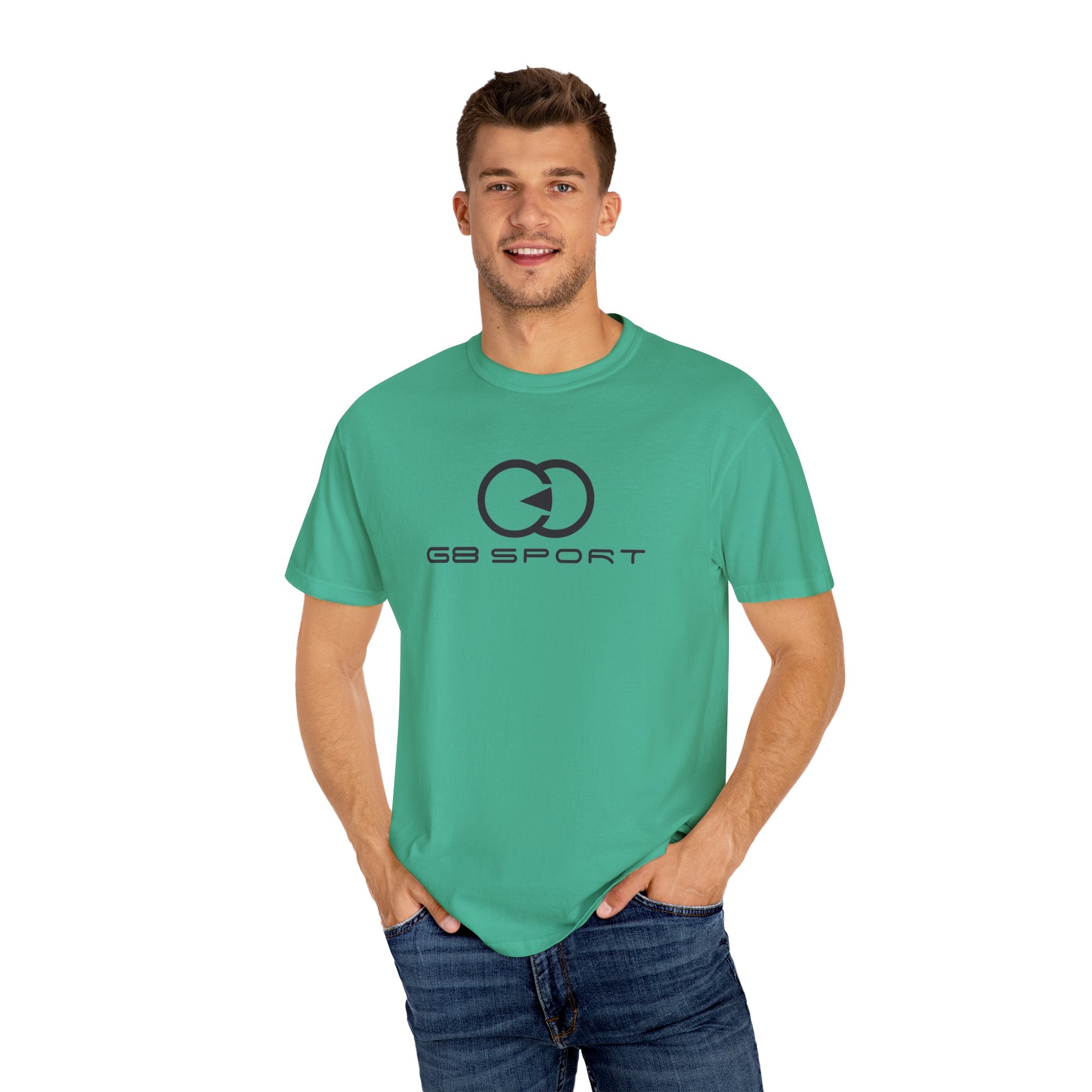 Unisex Garment-Dyed T-Shirt - Sporty G8 Design for Everyday Wear