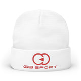 Embroidered Knit Beanie - 68 Sport Logo - Stylish Winter Accessory