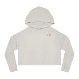Trendy Women's Cropped Hooded Sweatshirt - Casual Comfort with Stylish Orange Logo