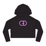 Women's Cropped Hoodie with Pink Loop Design - Stylish Casual Wear