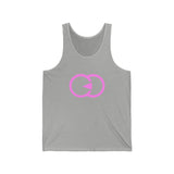 Fun Unisex Jersey Tank with Playful Pink Design - Casual Summer Essential
