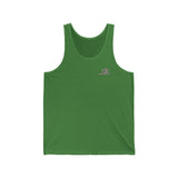 Minimalist Unisex Jersey Tank with Logo - Relaxed Summer Vibes