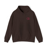 Cozy Unisex Hooded Sweatshirt with Minimalist Pink Design