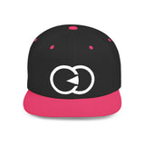 Minimalist Flat Bill Snapback Hat with Modern Design