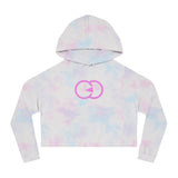 Women's Cropped Hoodie with Pink Loop Design - Stylish Casual Wear
