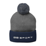 Cozy Pom-Pom Knit Cap with Embroidery for Winter Style