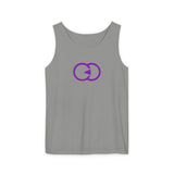 Casual Unisex Tank Top with Purple Design