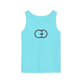 Trendy Unisex Garment-Dyed Tank Top with Minimalist Design