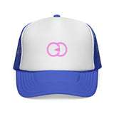 Stylish Pink Logo Trucker Cap - Perfect for Outdoor Adventures and Casual Days