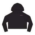 Cozy Women's Cropped Hooded Sweatshirt - Sporty Chic Style
