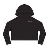 Cozy Women's Cropped Hooded Sweatshirt - Sporty Chic Style