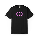 Unisex Garment-Dyed T-Shirt with Playful Pink Design