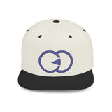 Stylish Flat Bill Snapback Hat with Bold Graphic Design