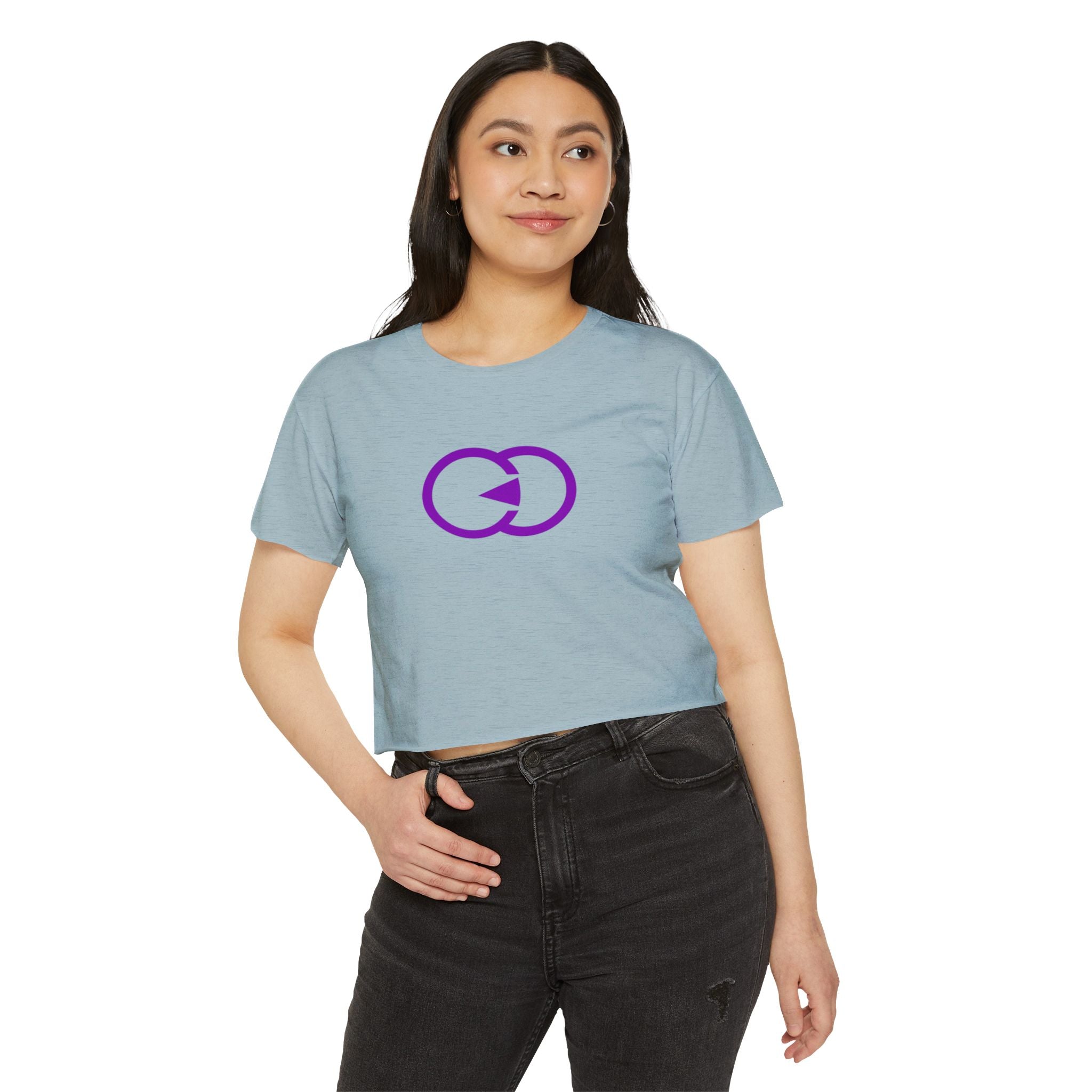 Women's Festival Crop Top - Vibrant Logo Tee for Music & Arts Events