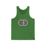 Fun Unisex Jersey Tank with Playful Pink Design - Casual Summer Essential