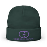 Stylish Knit Beanie with Embroidery - Cozy Winter Accessory for Sports Lovers