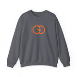 Cozy Unisex Crewneck Sweatshirt with Bold Orange Graphic