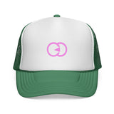 Stylish Pink Logo Trucker Cap - Perfect for Outdoor Adventures and Casual Days