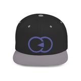 Stylish Flat Bill Snapback Hat with Bold Graphic Design