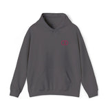 Cozy Unisex Hooded Sweatshirt with Minimalist Pink Design