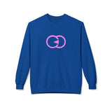 Modern Minimalist Unisex Fleece Crewneck Sweatshirt with Interlocking Design
