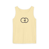 Trendy Unisex Garment-Dyed Tank Top with Minimalist Design