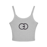 Chic Women's Spaghetti Strap Tank Top with Minimalist Design