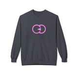 Modern Minimalist Unisex Fleece Crewneck Sweatshirt with Interlocking Design