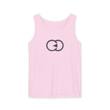 Trendy Unisex Garment-Dyed Tank Top with Minimalist Design