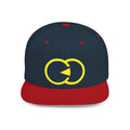 Vibrant Yellow Embroidered Flat Bill Snapback Hat - Stylish Urban Accessory