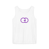 Casual Unisex Tank Top with Purple Design