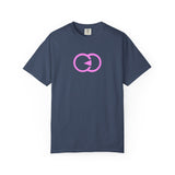 Unisex Garment-Dyed T-Shirt with Playful Pink Design