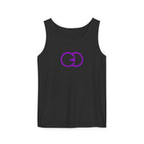 Casual Unisex Tank Top with Purple Design