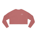 Chic Cropped Sweatshirt for Women – Soft Rose Color, Trendy Casual Wear