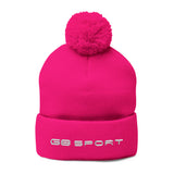 Cozy Pom-Pom Knit Cap with Embroidery for Winter Style
