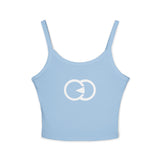 Stylish Women's Spaghetti Strap Tank Top with Unique Graphic Design