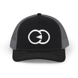 Black & White Embroidered Snapback Trucker Cap - Casual Stylish Hat for Everyday Wear