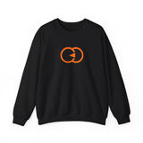 Cozy Unisex Crewneck Sweatshirt with Bold Orange Graphic