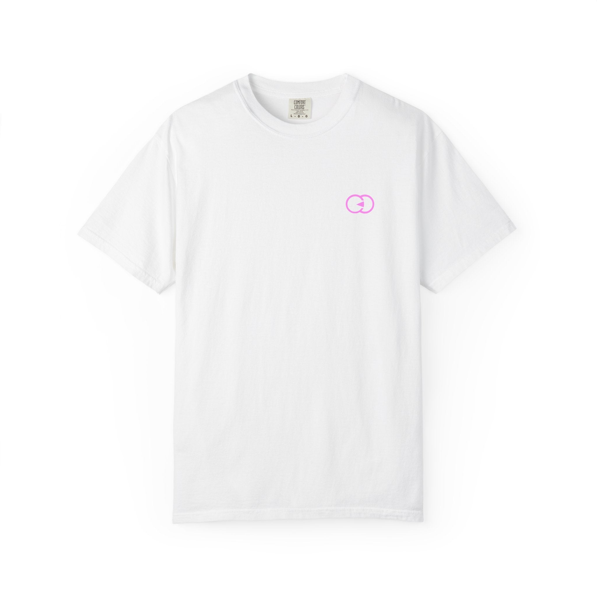 Casual Unisex Garment-Dyed T-Shirt with Minimalist Link Design