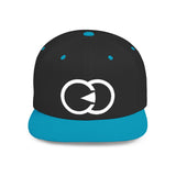 Minimalist Flat Bill Snapback Hat with Modern Design